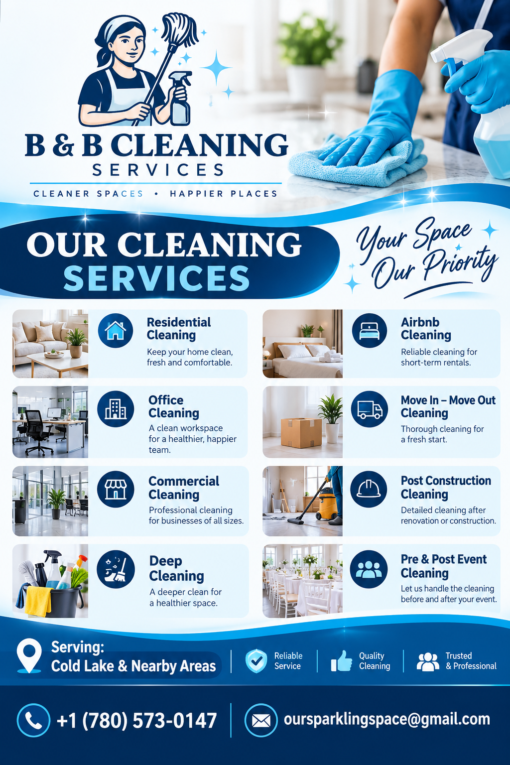 B & B Cleaning Services flyer